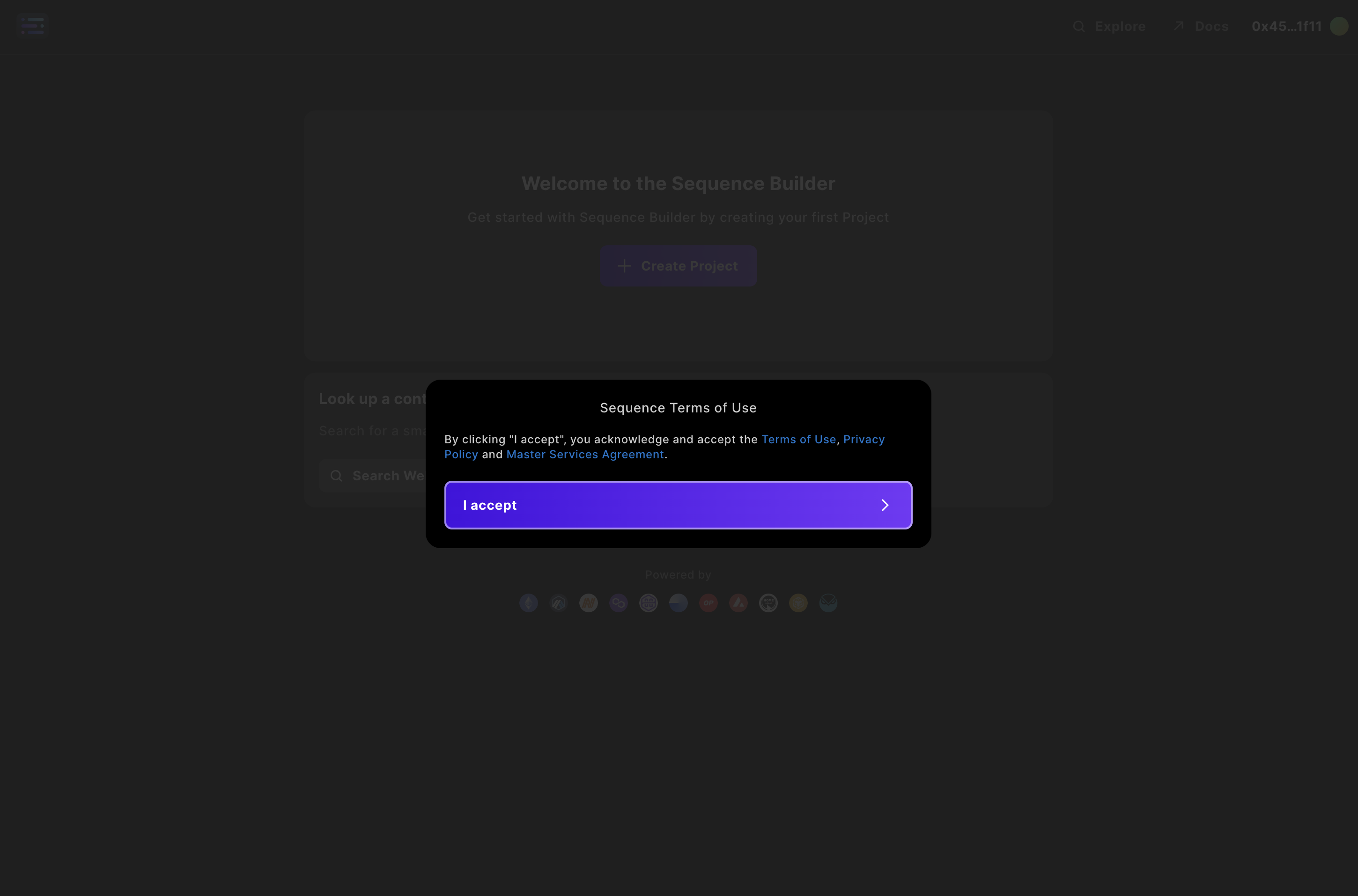Sequence builder accept terms
